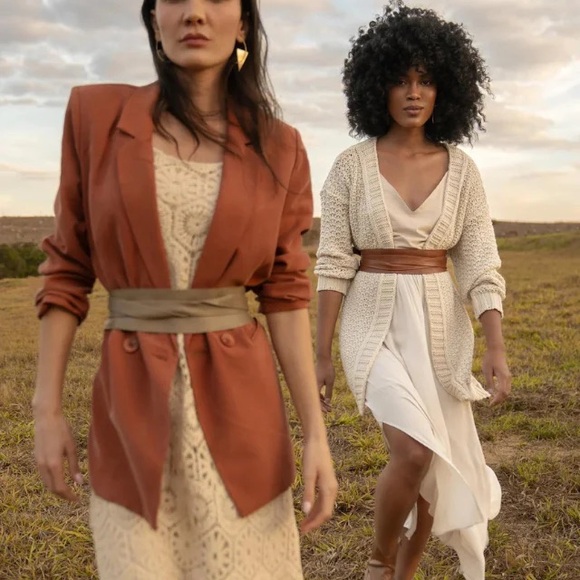 NWT $89 ADA Leather Chia Napa Combo Wrap Belt - Picture 9 of 12